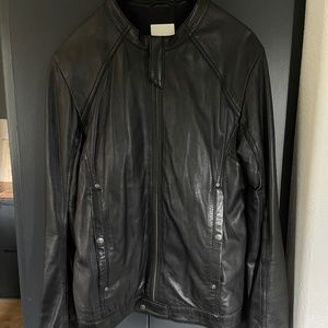 Diesel Lamb Leather Jacket Cafe Racer Style